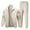 Beige, variant on Men’s Two Piece Tracksuit Set with Zipper Jacket and Drawstring Pants Athletic Full Sleeve Top and Bottom Sportswear Outfit