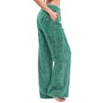 thumbnail image 2 of Women's Fleece Pajama Pants Mid Weight Warm Lounge Bottoms Drawstring Elastic Waist Casual Soft Sleepwear, 2 of 7
