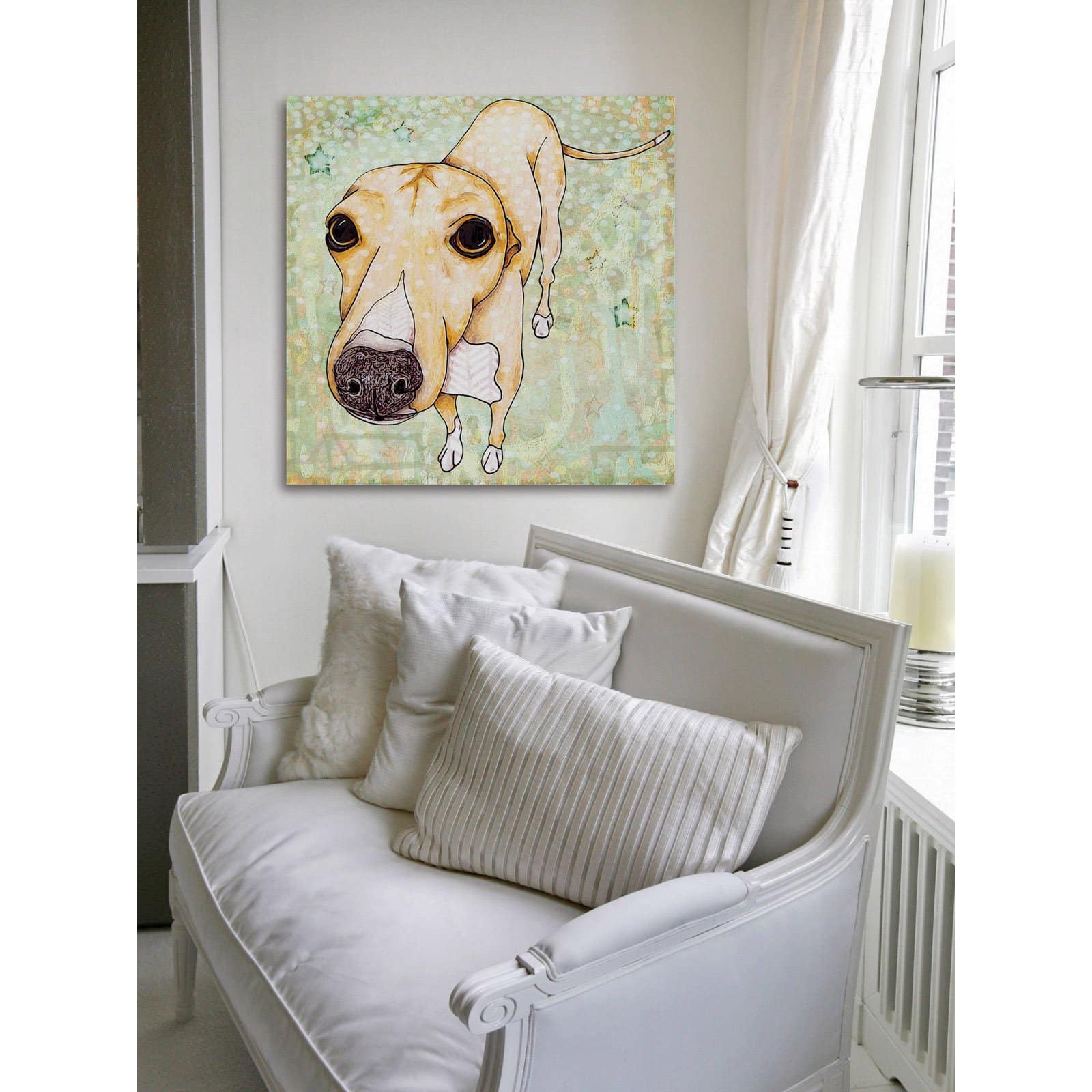 Marmont Hill "Greyhound Pop Art" by Stephanie Gerace Painting Print on Wrapped Canvas