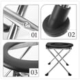thumbnail image 3 of OULII Sturdy Portable Toilet Chair with Foldable Design and Nonslip Bottom for Bathroom Use, 3 of 8