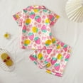 thumbnail image 7 of oqasdz Girls Pajamas Short Sleeve Shirt and Shorts Breathable 2 Piece Outfit Loungewear for Toddler and Kids Comfort Soft Pajama Set, 7 of 7