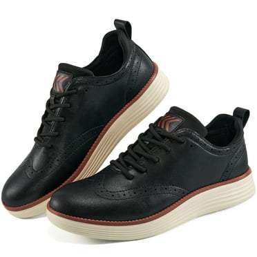 MeMoride Mens Casual Oxfords Dress Shoes Comfortable Office Business Formal Sneakers for Men