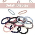 thumbnail image 4 of Dicasser 12 Pieces Cotton Hair Ties Braided Hair Bands Elastic Hair Ties Ropes Braided Ponytail Holders Hair Accessories for Women Girls Thick Heavy and Curly Hair (Mixed Colors), 4 of 7