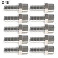 thumbnail image 1 of Mosiee 10Pcs Stainless Steel Barb Fittings: 1/2'' Npt Hose Connector, 1 of 9