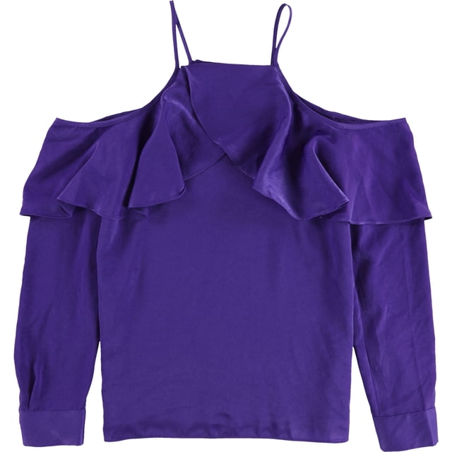 bar III Blusa tejida con hombros descubiertos para mujer, púrpura, XXL