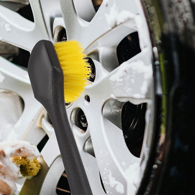 unbranded 2Ud Cepillo Para Limpieza De Y Llantas Con Mango Para Autos