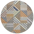 thumbnail image 2 of Addison Rugs Chantille Indoor/Outdoor Transitional Patchwork Copper Machine Washable Round Rug, 8' x 8', 2 of 8