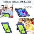 thumbnail image 4 of FIEWESEY For Jeazans OC101/Jeazans C107 10.1 inch tablet Case For Urao C107 Tablet Case with shoulder Strap Kickstand Kids Friendly For Freeski C107/HiGrace C107/ZOFYWNAS C107 10.1" Tab - NavyGreen, 4 of 7
