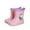 Pink, variant on Boys Girls Rain Boots Stylish Kids Rubber Shoes Cartoon Print Outdoor Play Rain Boots