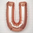 thumbnail image 6 of Efavormart 40" Metallic Blush/Rose Gold Mylar Foil Helium/Air Letter Balloons - U, 6 of 7