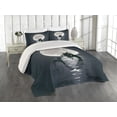 thumbnail image 2 of Ambesonne Underwater Quilted Coverlet 3 Pcs, Mermaids at Night, Queen Size, Black Grey, 2 of 4