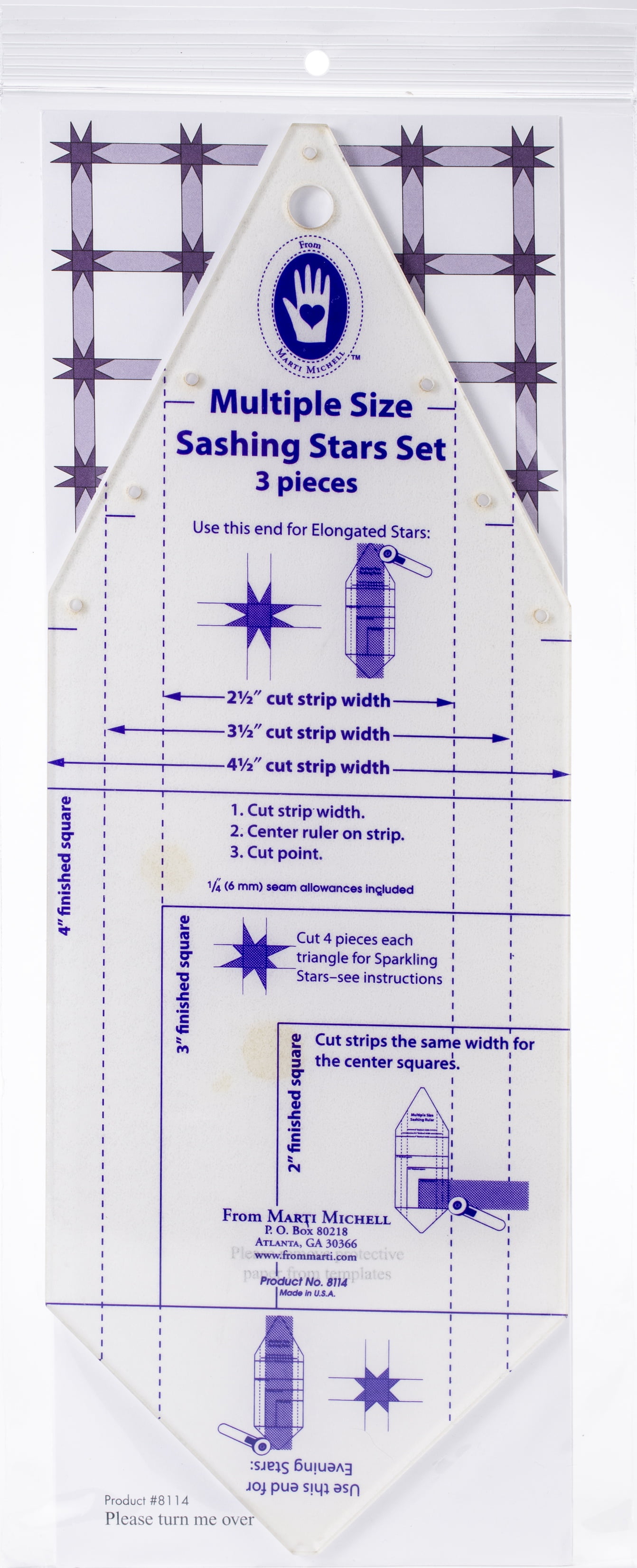 Marti Michell Quilt Pattern 50 Square Stars All Around 2