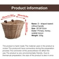 thumbnail image 5 of Wicker Front Bike Basket with Leather Straps Front Handlebar Adult Kids Wicker Bike Basket D-Shaped Waterproof Storage Bicycle Basket Aosijia, 5 of 5