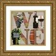 thumbnail image 1 of Wolk, Lisa 15x15 Gold Ornate Wood Framed with Double Matting Museum Art Print Titled - Merlot Wine, 1 of 4