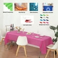 thumbnail image 3 of (6-pack) Heavy Duty Plastic Table Covers Tablecloth (Reusable) (Rectangle 54" X 108") Fuchsia, 3 of 6