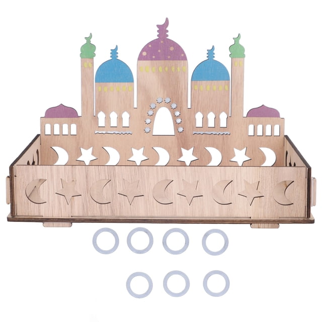 Bandeja de postres para fiestas EID: diseño de castillo, resistente a la deformación y apta para alimentos