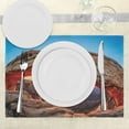 thumbnail image 3 of Ambesonne Landscape Place Mats Set of 4, Utah National Park, Standard Size, Pale Brown Sky Blue, 3 of 6