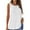 White, variant on Chbgutlmr Workout Tops for Women Round Neck Sleeveless Split Back Running Loose Athletic Gym Yoga Tops