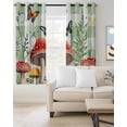 thumbnail image 2 of Mushrooms Kitchen Curtains Sage Green Plaid Butterfly Botanical Plants Cafe Short Curtains for Bathroom Blackout Window Curtain Grommet Small Window Treatment Drapes for Bedroom Living Room 52"x45"x2, 2 of 9