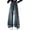 Grey, variant on Baggy Jeans for Girls, Casual Wide Leg Trousers 6-16Y Retro Washed High Waist Loose Fit Denim Pants with Pocket