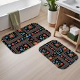 thumbnail image 2 of Pioneer Flower Floral Print Pattern Bath Mat Set Of 2,Non-Slip Rug for Bathroom,Kitchen,Bedroom,Entrance, 30x17 and 23.5x15.7 Inches, 2 of 5