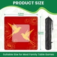 thumbnail image 2 of Mahjong Mat 31.5" x 31.5" Elegant Chinese oriental Elegant swallow bird peony flower golden line Non-Slip Noise Reduction American Mahjong Tiles Table Cover for Dominoes Poker Card Board Games Gift, 2 of 8