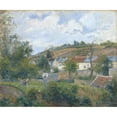 thumbnail image 3 of Camille Pissarro 23x20 Black Modern Framed Museum Art Print Titled - A Corner of L’Hermitage, Pontoise (1878), 3 of 5