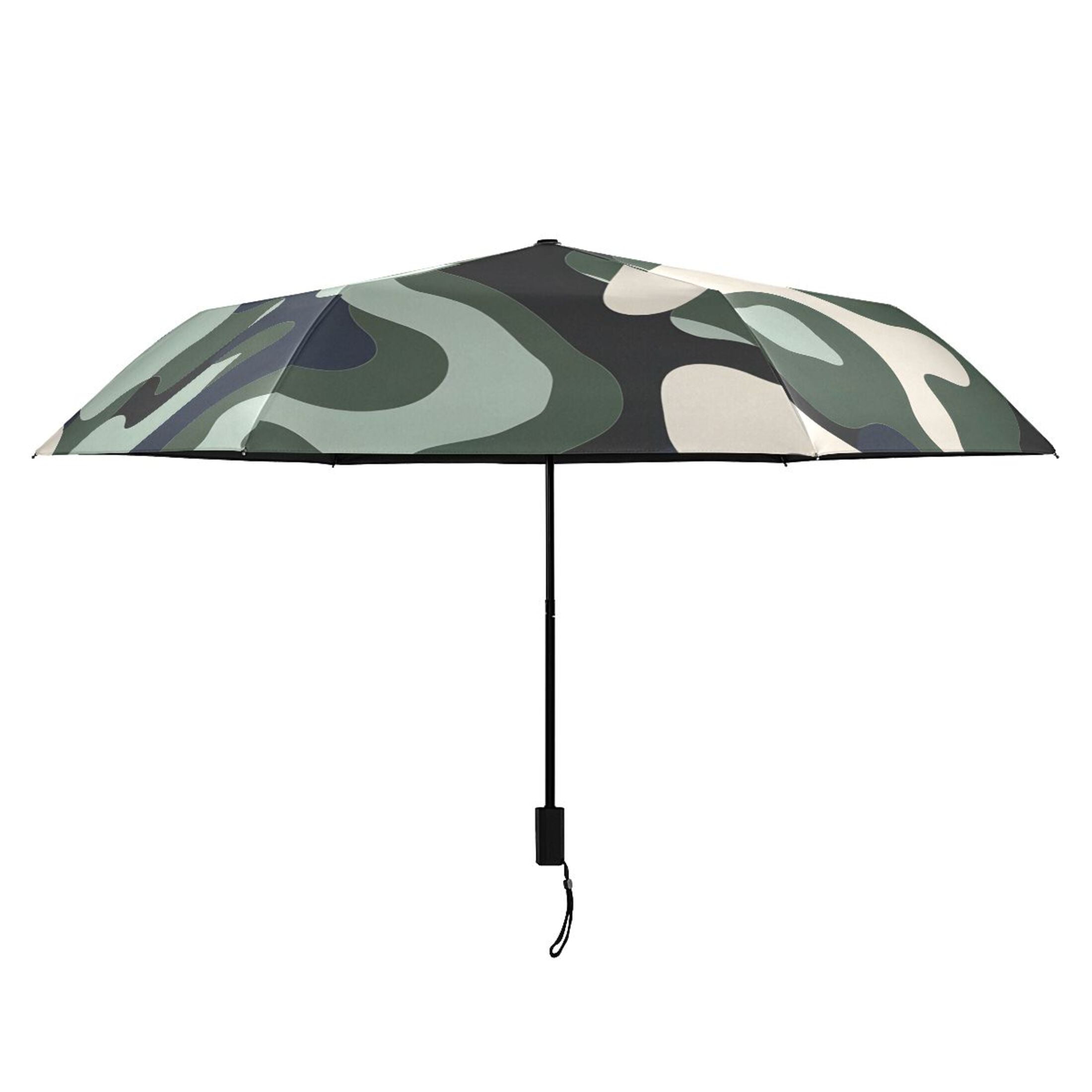 ALAZA Green Graffiti UPF 50+ Compact Folding Umbrella for Rain Travel Umbrella Packable