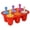 Red, variant on 6-Cavity Silicone Popsicles Molds Reusable Popsicle Molds, Mini Ice Pop Molds with Colorful Sticks, Ice Cream Molds, Homemade Ice Cream Molds Pink
