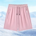 thumbnail image 2 of Gpoecd Cargo Shorts Women Summer Casual Waist Outdoor Beach Shorts with Zipper Pockets for Running and Travel Sweatpant Shorts Light Pink,XXL, 2 of 4