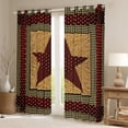 thumbnail image 2 of Erosebridal Rustic Farmhouse Blackout Curtains,Country Texas Star Curtains for Teens Adult,Buffalo Grid Window Curtains & Drapes,Vintage Cabin Lodge Decor Window Treatments,Brown Yellow 52"X84", 2 of 5
