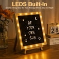 thumbnail image 2 of AGCAN Light Up Felt Letter Board with Stand, 10 x 10 Inches Wood Frame Message Board, Changeable Letter Boards with 290 Letters, Numbers and Symbols, 2 of 7