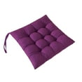 thumbnail image 2 of 4PC 15x15 Inch Chair Cushions for Dining Chairs, Seat Cushions for Kitchen Chairs Soft Comfortable Square Pads with Ties, Thickened Solid Color Office Chair Cushion, 2 of 4
