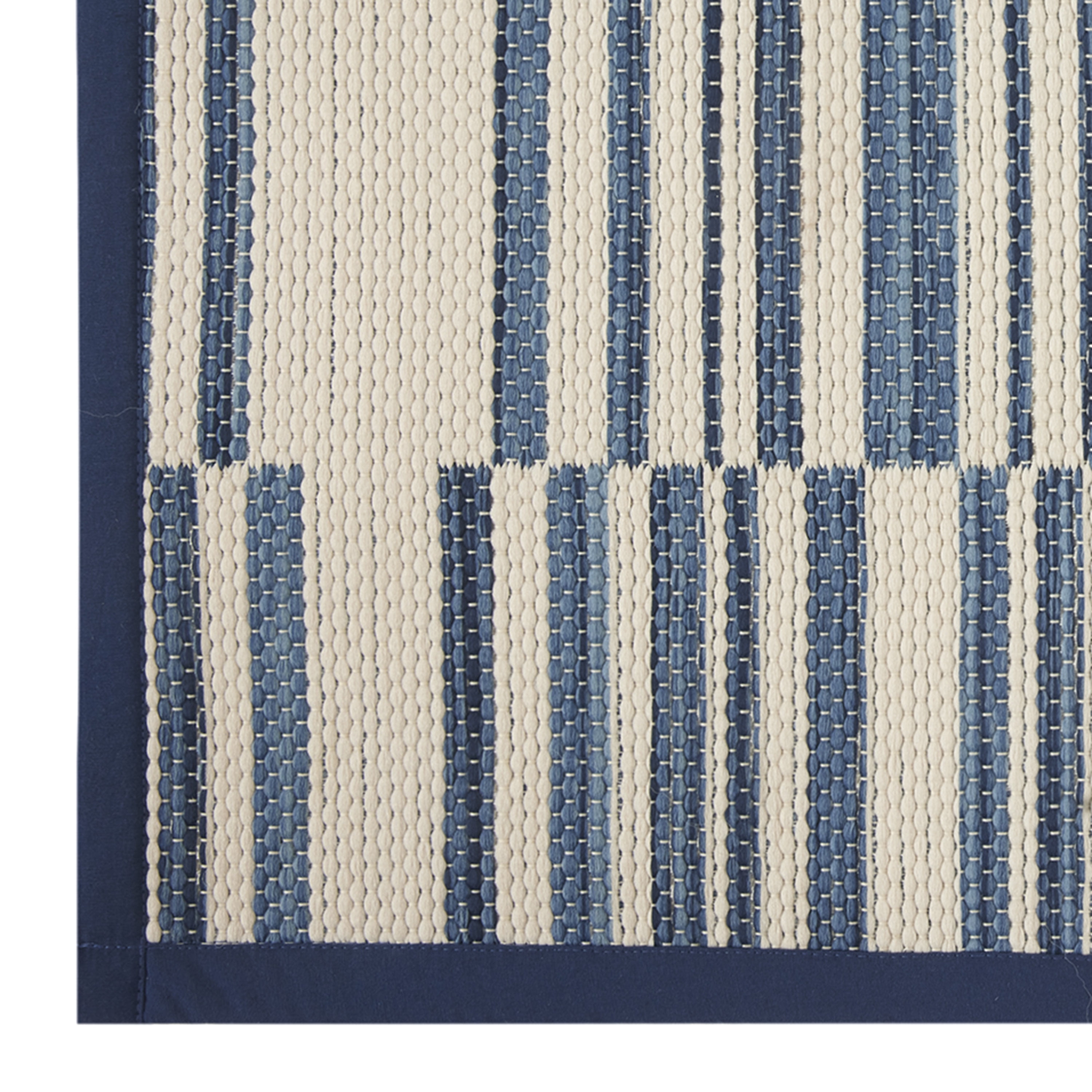(2 pack) Mainstays Broken Stripe Kitchen Rug - 20" x 30" - 80% Polypropylene/ 20% Polyester - Tonal Blue