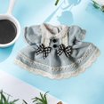 thumbnail image 1 of Vestido de muñeca de oso de peluche, accesorios para fotos, disfraces educativos, hazlo tú mismo, ropa de muñeca de peluche para muñecas de 12 cm azul, 1 of 8