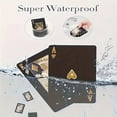 thumbnail image 2 of Hotpom Waterproof Playing Cards, Cool Black Poker Card Professional Set Table Magic Pool Camping Party Game Premium Look, Card Games for Family, 2 of 6