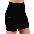 thumbnail image 3 of Women's High Waisted Bike Shorts With 2 Side Pockets Workout Running Yoga Shorts For Yoga Exercise Fitness, 3 of 3