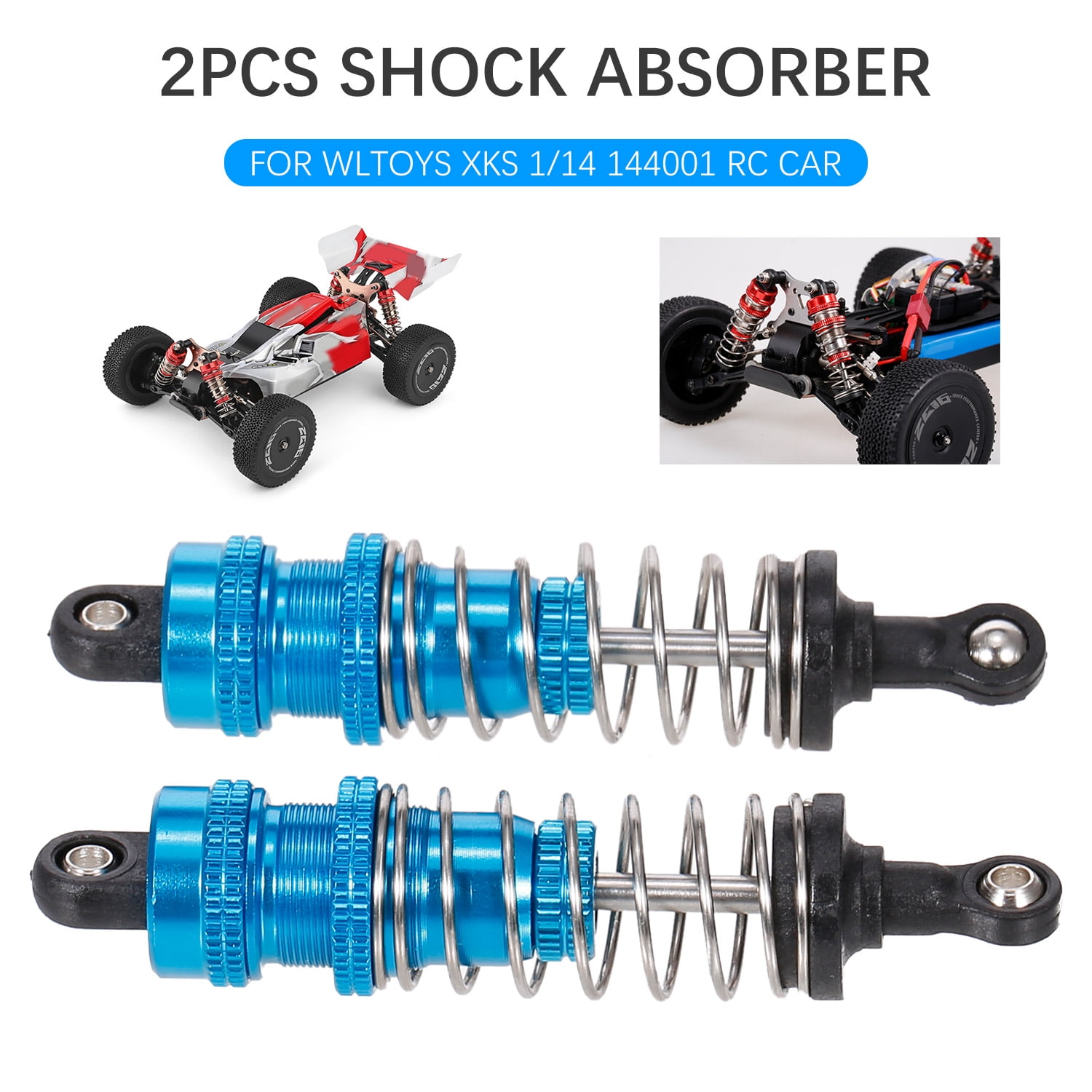 Metal Shock Absorber for WLtoys 144001 1/14 Four-wheel Drive Alloy RC Car Parts 