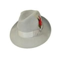 thumbnail image 2 of Men's Milani Wool Fedora Hat Soft Crushable Lined FD219 Light Gray, 2 of 5