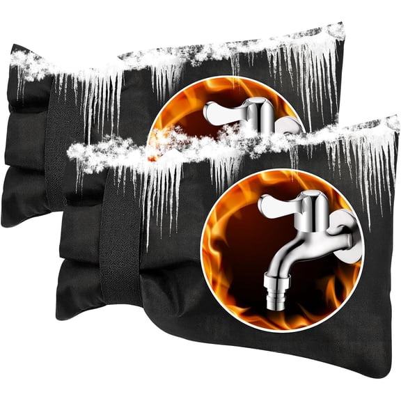 Outdoor Faucet Covers for Winter Freeze Protection, 2 Pack Outside Garden Faucet Socks, Reusable Hose Bib Covers Winter Faucet Insulation Cover Socks, Hose Bib Covers for Winter