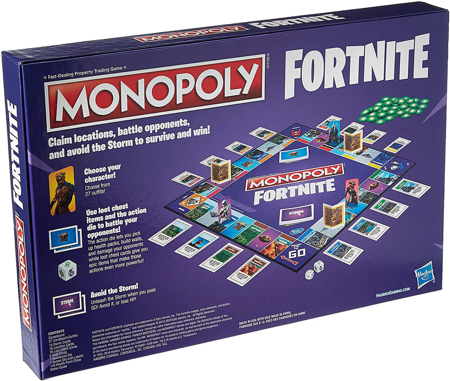 Monopoly Fortnite Edition Survival and Battle Board Game Walmart