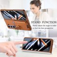 thumbnail image 2 of Dteck Built-in Screen Protector Case with Detachable Card Wallet for Samsung Galaxy Z Fold 4,Magnetic Leather+PC 2 in 1 Removable Card Slot Wallet Case Shockproof Mag Safe Ring Stand Cover,Brown, 2 of 11