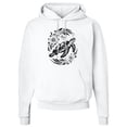 thumbnail image 2 of Inktastic Flowered Sea Turtle in Wave Adult Hoodie Sweatshirt, 2 of 4