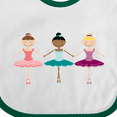 thumbnail image 4 of Inktastic Little Ballerina Trio Girls Baby Bib, 4 of 4