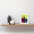 thumbnail image 2 of New York Vibrant Multi Coloured Graphic Design Skyscraper Cityscape Silhouette Artwork Framed Wall Art Print 9X7 Inch, 2 of 5