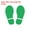 Green 8x3.3", variant on Unique Bargains Footprint Sticker Shoes Decal Sign for Class Decor Dark Gray 8x3.3"