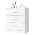 thumbnail image 1 of Ktaxon 3-Drawer Dresser Pure White with Metal Handles Bedside Night Stand Bedroom, White, 1 of 8