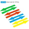 thumbnail image 3 of PATIKIL 8"x2" Arrow Sticker, 60 Pack PVC Removable Self Adhesive Waterproof Large Arrow Sign Floor Decal Wall Marking for Road Instructions, 4 Colors, 3 of 6