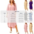 thumbnail image 4 of Bxsruta Womens Button Down Shirt Dress Casual Long Sleeve Collared Midi Dresses Beach Cover Up, 4 of 7