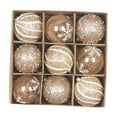thumbnail image 2 of 9 Uds adornos de bolas de Navidad adornos navideños decoración DIY adornos colgantes de de Navidad para fiesta de año nuevo al aire libre Estilo B, 2 of 8